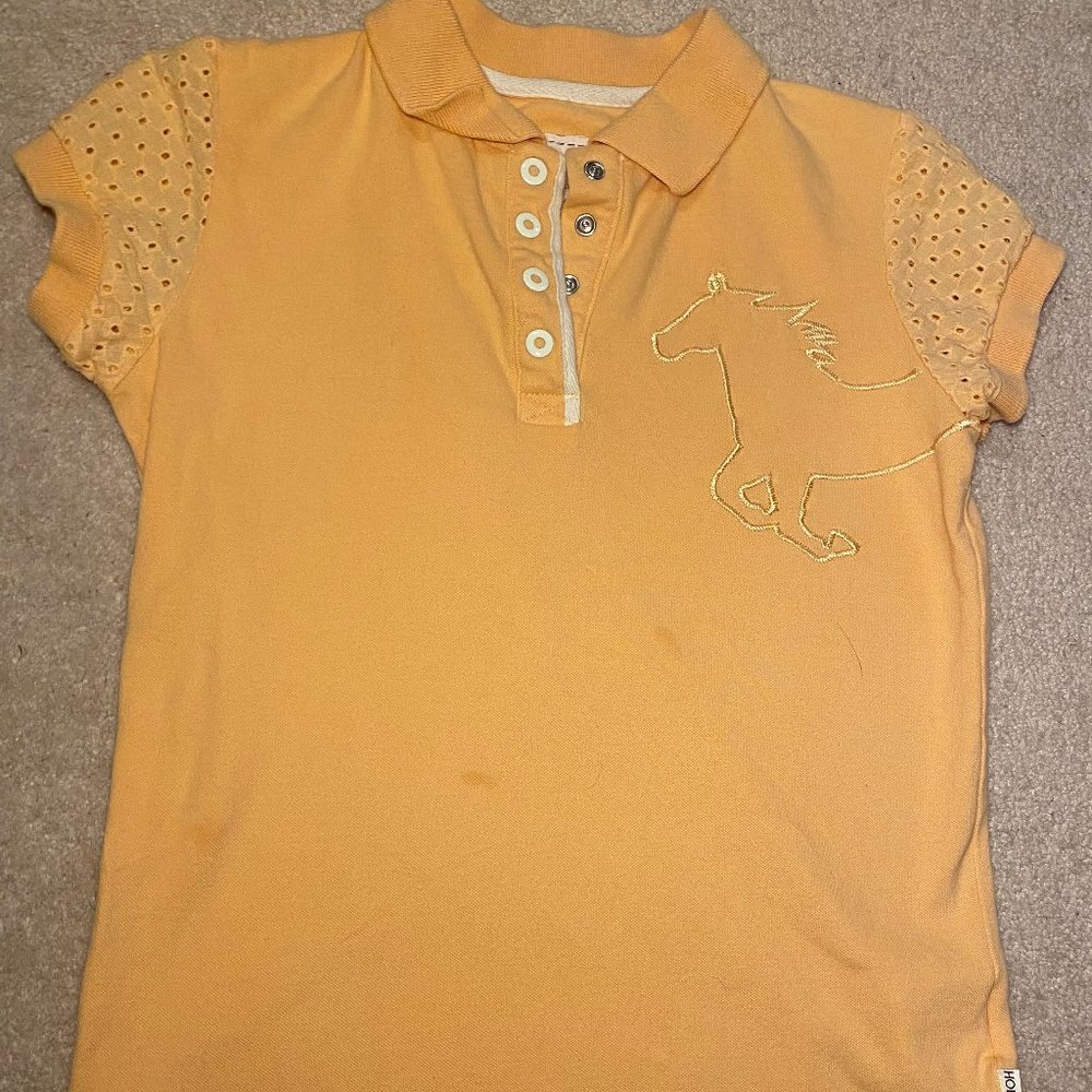 Yellow Horseware Ireland Girls Riding Shirt (9/10)